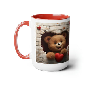 Two-Tone Coffee Mugs, 15oz